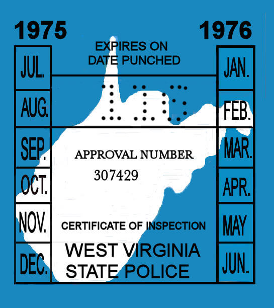 Roommates Wall Stickers: Wv Inspection Sticker 2018